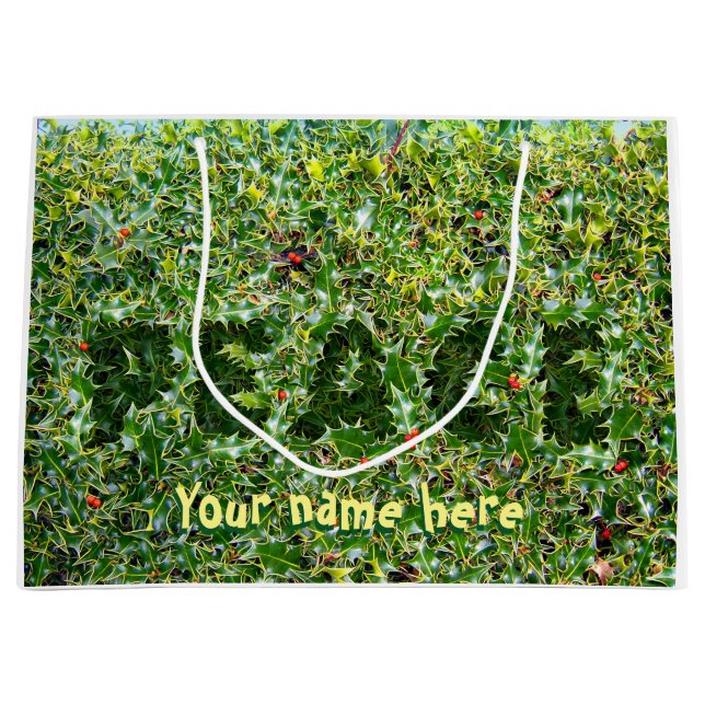 Grande sacola de presente brilhante picante Peace  (Frente)