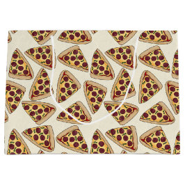 Grande sacola de presente para festa de pizza