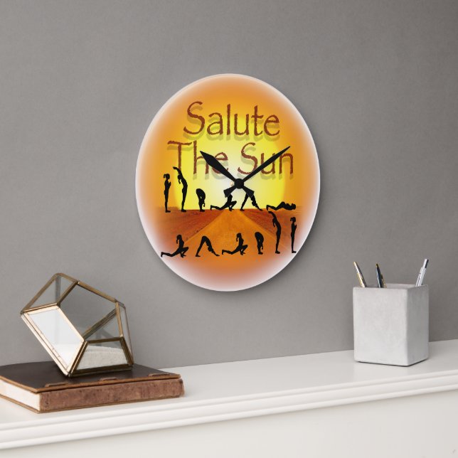 Grande Salute O Relógio Da Parede Do Sol (Escritório)