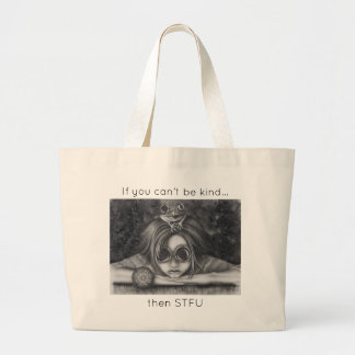 Grande Sapo Princesa Tote Bag STFU Seja gentil com bolsa