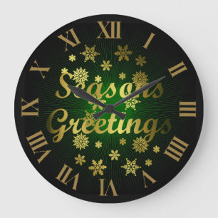 Grande Saudações de Temporada Elegantes Relógio de Natal