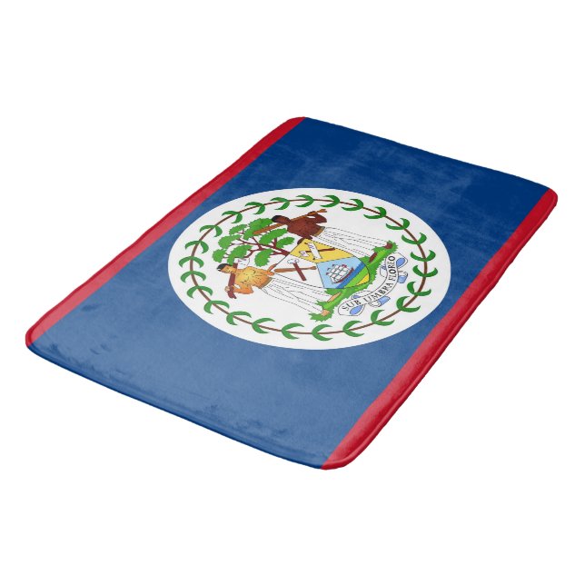 Grande tapete de banho com bandeira de Belize (Angulado)