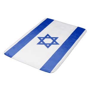 Grande tapete de banho com bandeira de Israel
