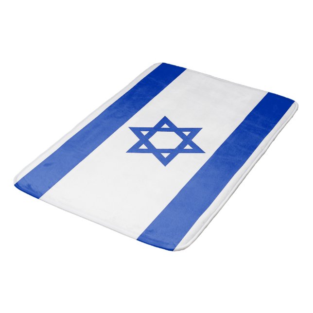 Grande tapete de banho com bandeira de Israel (Angulado)