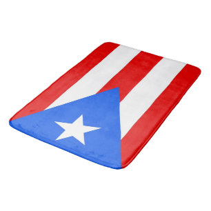 Grande tapete de banho com bandeira de Porto Rico,