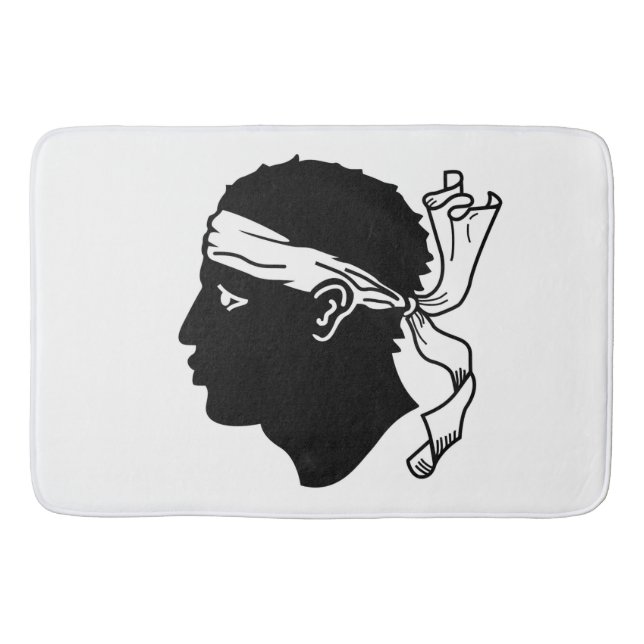 Grande tapete de banho com pavilhão da Córsega (Frente)