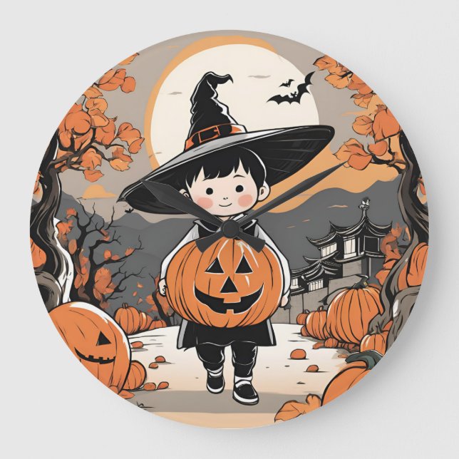 Grande tema do relógio do halloween (Frente)