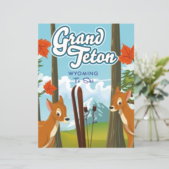 Grande Teton Wyoming para esquiar. (Em pé/Frente)