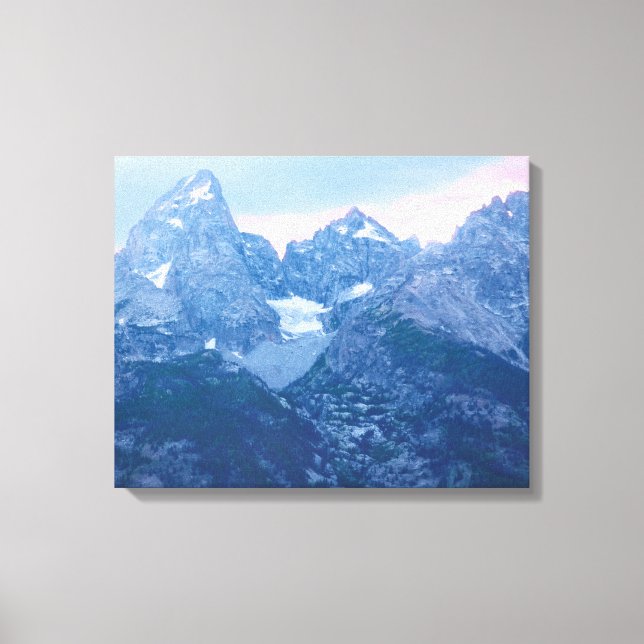 Grande Tetons Noite Canvas de 3 Painéis (Frente)