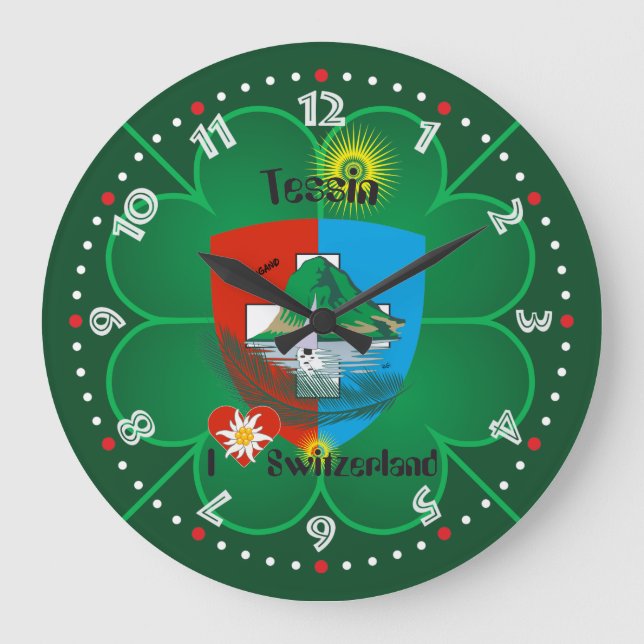Grande Ticino Suíça Suisse Svizzera Svizra relógio (Frente)