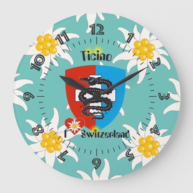 Grande Ticino Suíça Suisse Svizzera Svizra relógio (Frente)