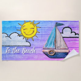 Grande toalha de praia até a praia Psicodélica