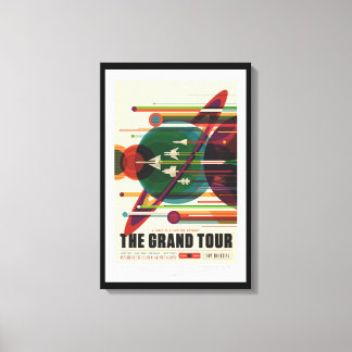 Grande Tour Retro Poster de viagens da NASA Canvas