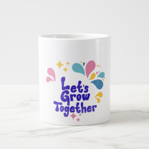 Grande Vamos Crescer Juntos Caneca de Café Colorida