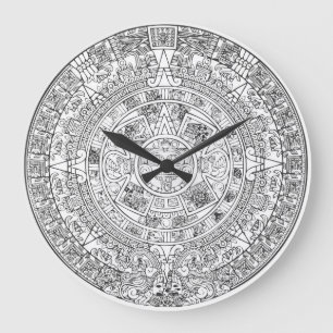 Grande Vetor de Calendário do Aztec Tudo Relógio