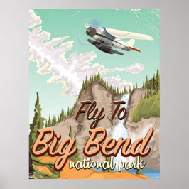 Grande viagens vintage do parque nacional poster