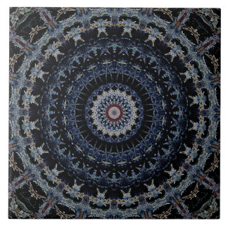 Grandes azulejos da mandala azul