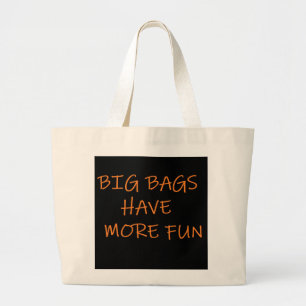 Grandes bolsas têm textos mais divertidos em preto