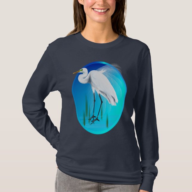 Grandes camisas do Oval do Egret (Frente)