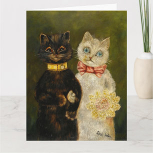 GRANDES CARTÕES DE CASAMENTO GATO GATOS LOUIS WAIN