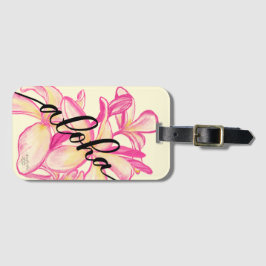 Grandes Etiquetas de Bagagem Plumeria Aloha Hawaii