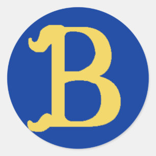 Grandes etiquetas Monogrammed com a letra B