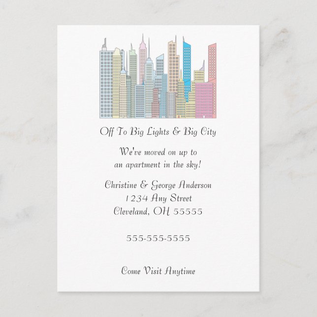 Grandes Luzes Grande Anúncio de Mudança da Cidade (Frente)