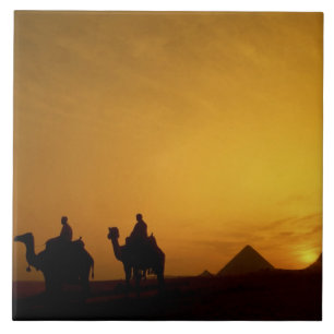 Grandes Pirâmides de Gizé, Egito ao pôr do sol