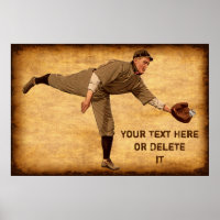 Grandes Posters de beisebol Vintage PERSONALIZADOS