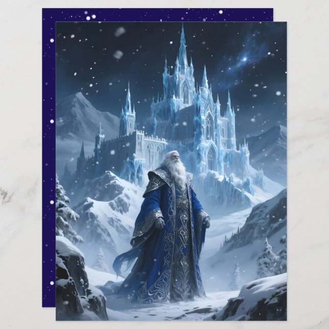 Grandfather Frost Scrapbook Paper (Frente/Verso)