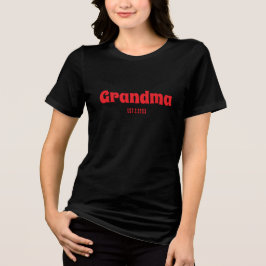Grandma EST elegant black and red personalized