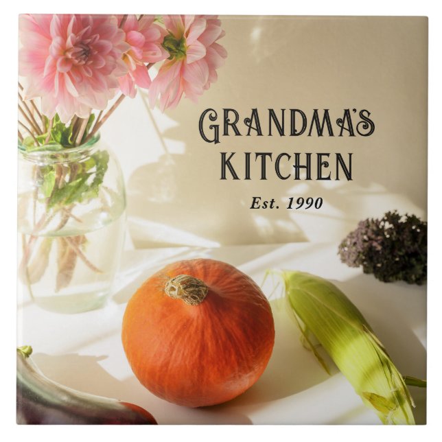 Grandma's Kitchen Personalized Ceramic Tile Gift (Frente)
