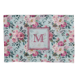Grandmillennial Dusty Rose Floral Custon Monogram