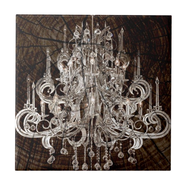 Granel de madeira em relevo descarrilado Chandelie (Frente)