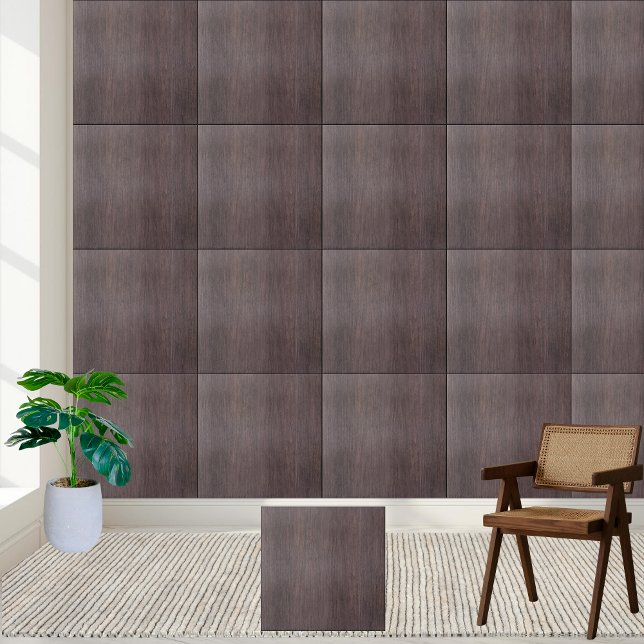 Granel de madeira escura elegante - Russo e Modern (Elegant Dark Wood Grain - Rustic & Modern Ceramic Tile)