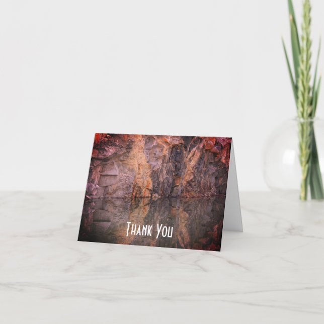 Granite Rock Reflete 3 Cartões de agradecimentos n (Frente)