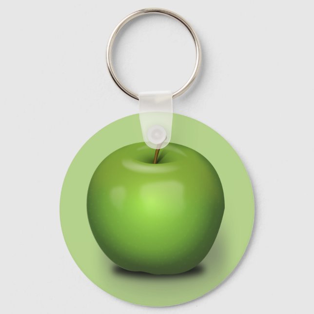 Granny Smith Apple Button Chaveiro (Frente)