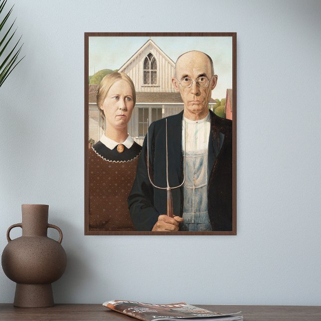 Grant Wood American Gothic Pinting Art Impressão (Criador carregado)
