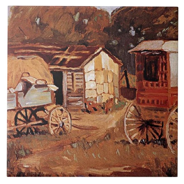 Grant Wood - Os Comerciantes de Cavalos (Frente)