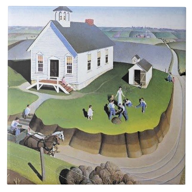 Grant Wood's Arbor Day artwork (Frente)