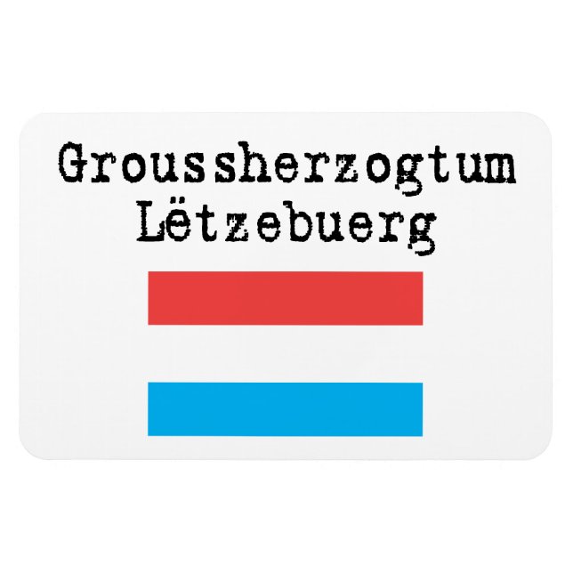 Grão-Ducado do Luxemburgo ímã flexível (Horizontal)