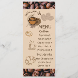Grãos de Café Casual Adicione Seu Menu Cafeteria