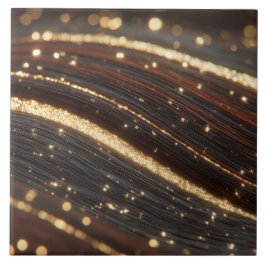 Grãos de madeira de noz-escura com rios Dourados e