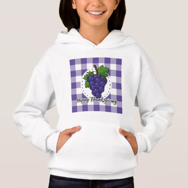 Grape on Violet Plaid - Happy Thanksgiving (Frente)