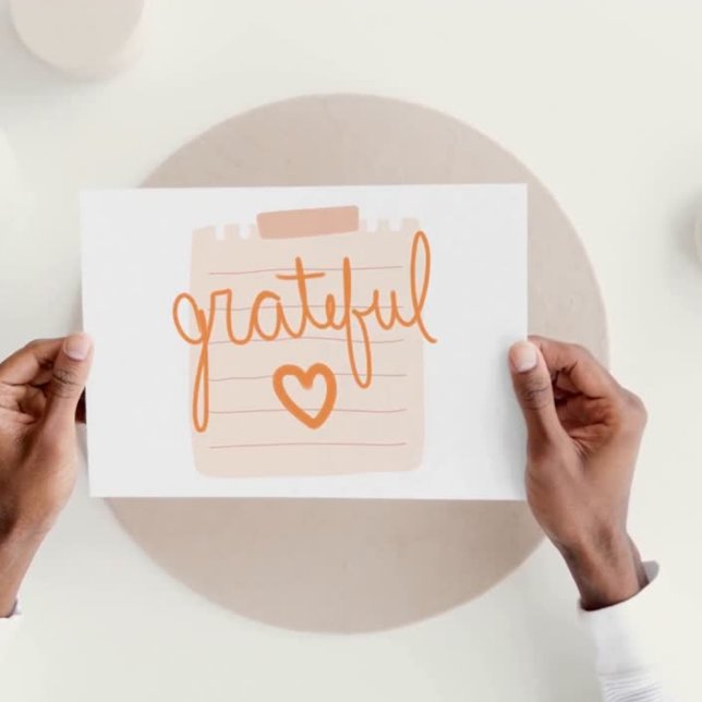 Grateful Heart Christian Cartões de agradecimentos (Grateful Heart Christian Thank You Card)