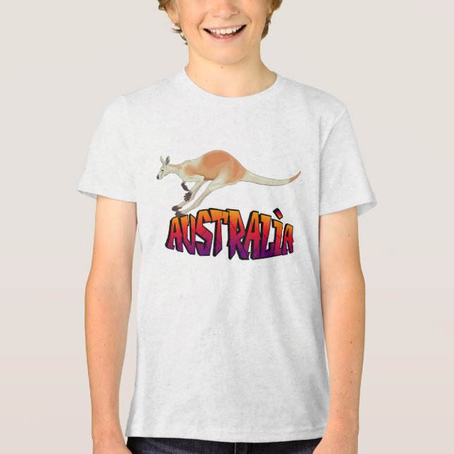 Grático Retro do Canguru da Juventude Austrália (Frente)