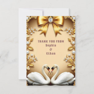 💍 Gratidão Agradecimento Casamento Cisne Dourado