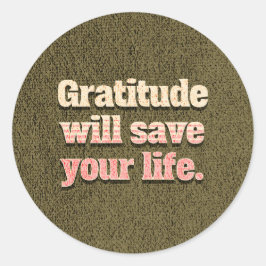 Gratidão com o pacote de adesivos Save your Life