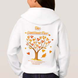 Gratidão Gratitude Crianças de Árvore Pullover Hoo