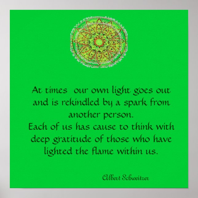 Gratidão Mandala Poster (Frente)